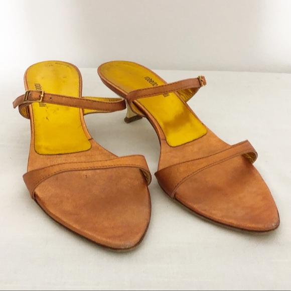 Roberto Cavalli double strap kitten heel sandal - Picture 5 of 10